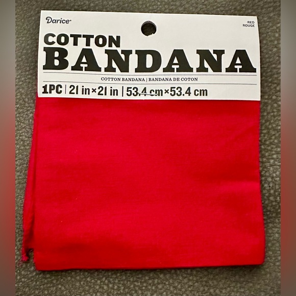 Darice Accessories - Darice Vibrant Rouge Cotton Bandana